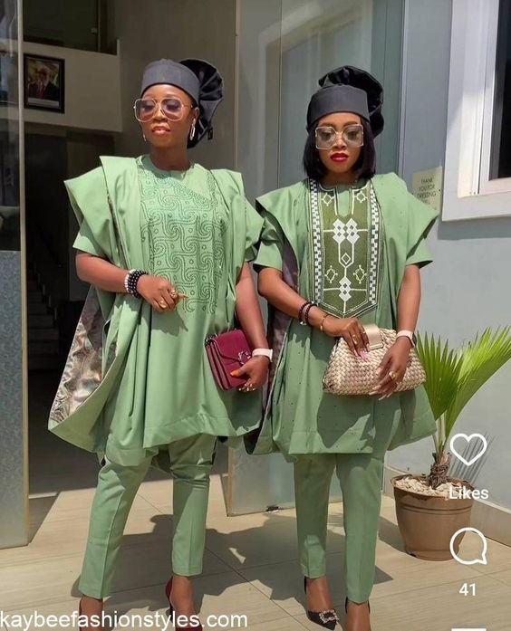 Latest Agbada Styles for Ladies