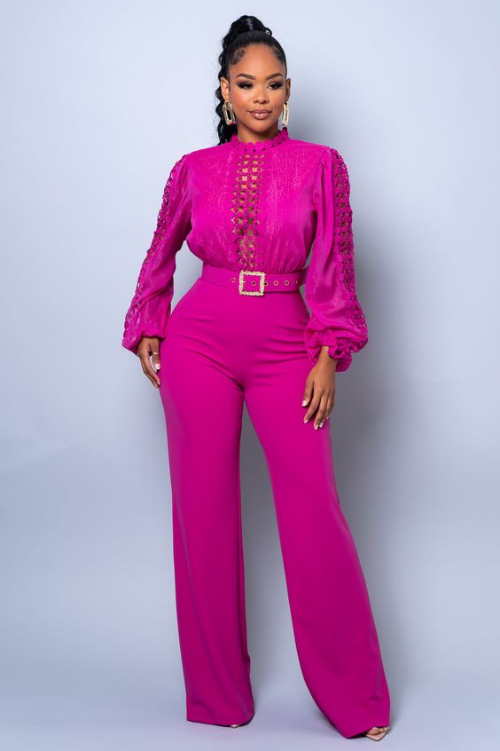 Material Trousers and Tops for Ladies