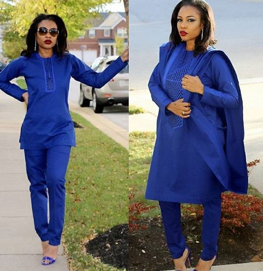 Latest Agbada Styles for Ladies