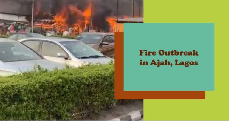 Fire Outbreak Today in Ajah, Furniture Shops Burnt