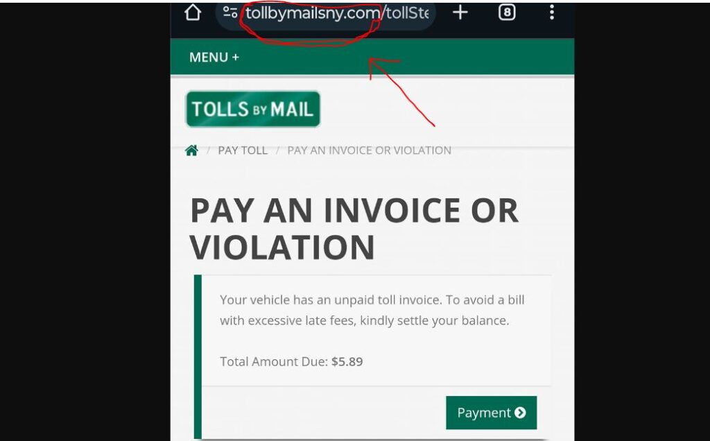 Tollbymails NY Scam