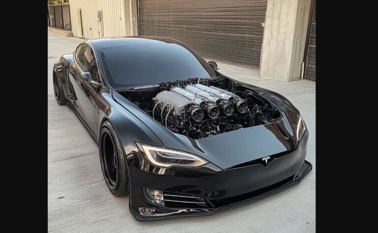 Tesla thunderstorm v8 muscle car