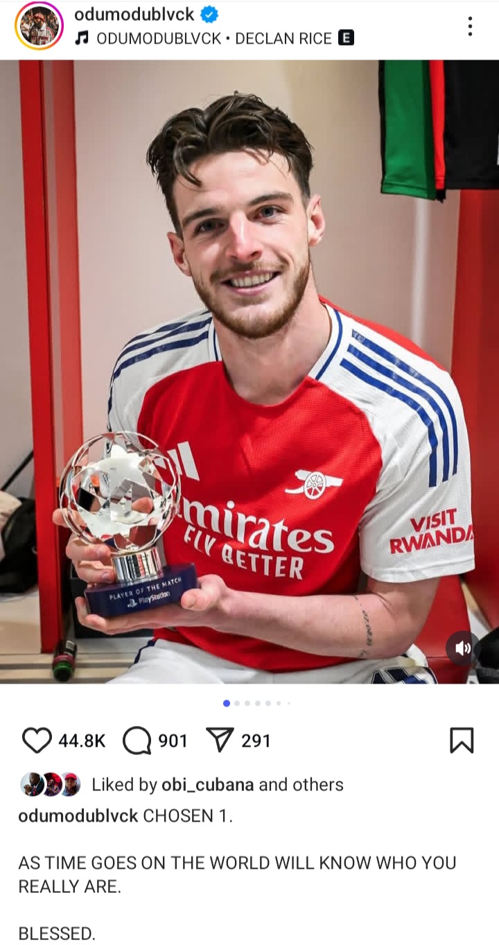 Odumodublvck Hails Declan Rice 