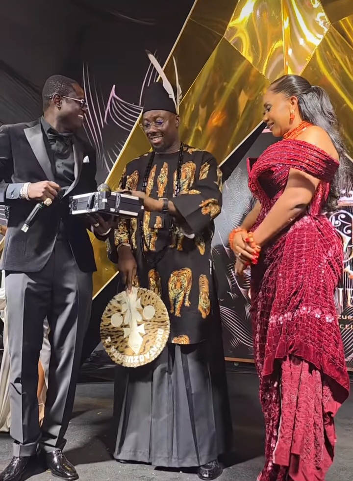 Obi Cubana and wife on stage