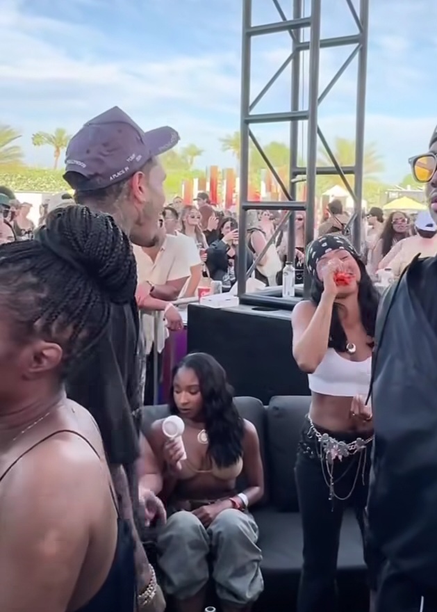 Karrueche Tran spotted laughing with Chris Brown
