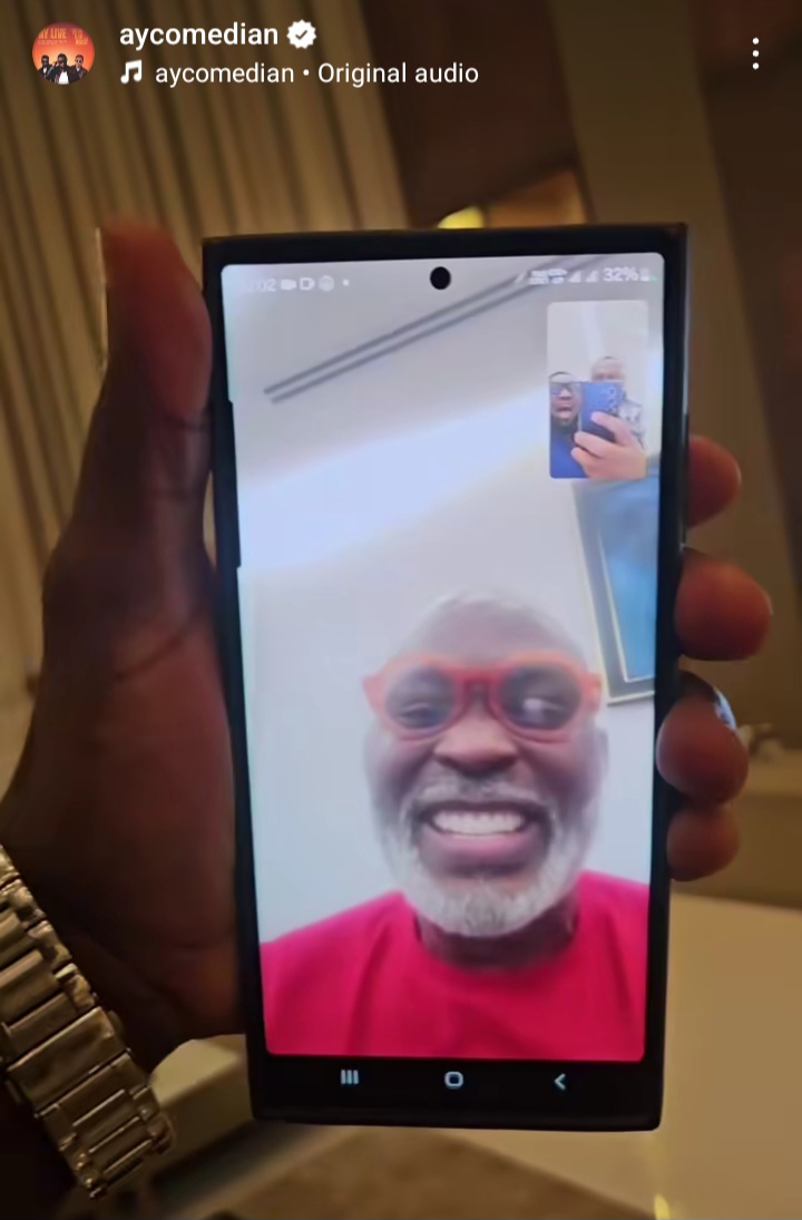 AY on video call with RMD
