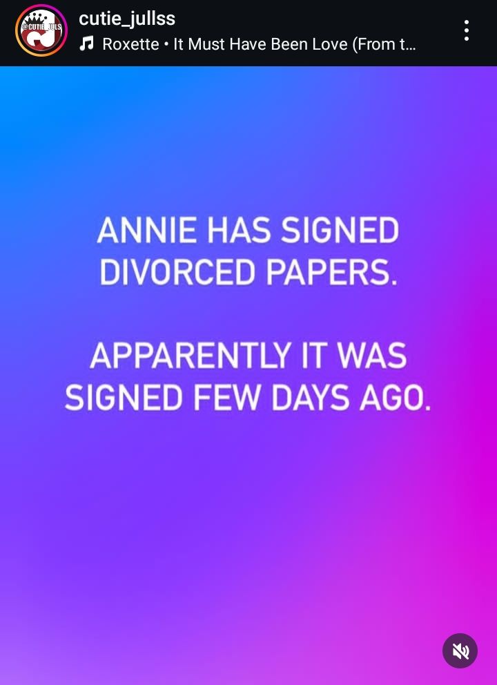 Annie signs divorce papers, ends marriage with 2Baba