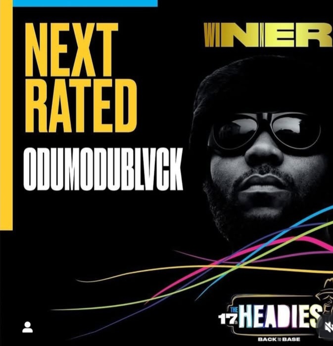 Odumodublvck wins Nezt Rated Award at the 17th Headies 