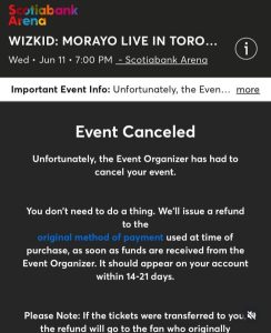 Wizkid cancels major dates in Morayo Tour