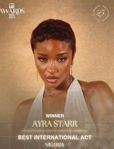 Ayra Starr wins big at the BET Awards 