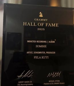 Fela Kuti Inducted into Grammy Hall of Fame 
