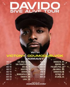 Davido lists supporting artistes for 5ive Alive tour