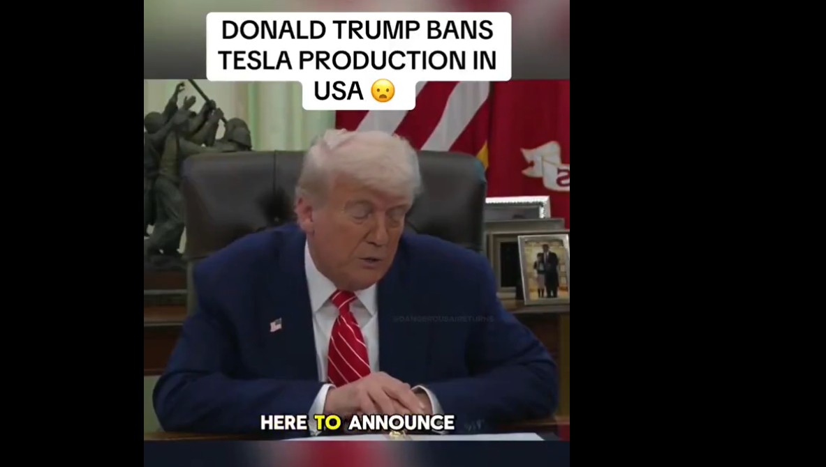 trump bans tesla