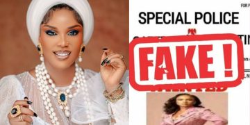 Police Debunk Viral ‘Wanted’ Poster of Iyabo Ojo as Fake News