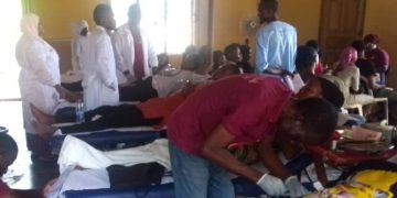 Doctors and staff at General Hospital Badagry celebrate zero maternal mortality in the Mother and Child Care Centre.