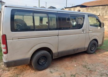 recovered stolen grey Toyota Hiace bus