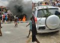 Protesters block Lekki-Epe Expressway after police shooting in Onosa, Ibeju Lekki, Lagos