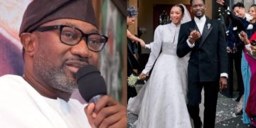 “Succumb to Mr Eazi, He’s Your Boss” – Femi Otedola’s Emotional Wedding Speech to Daughter Temi