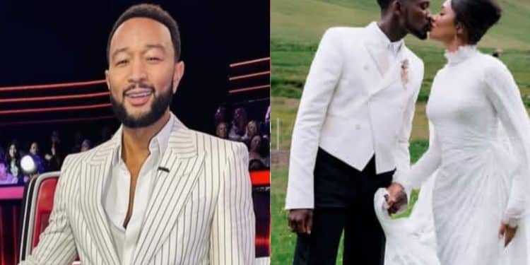 John Legend Beams Over Serenading Mr Eazi, Temi Otedola at Their Fairytale Wedding