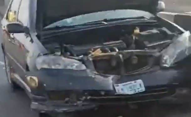 Vehicles being cleared from Third Mainland Bridge crash site near Unilag Waterfront in Lagos.