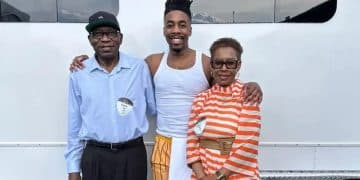 Rapper Dax with his parents