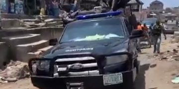 LAWMA enforcement team conducting raids on cart pushers along Lagos-Badagry Expressway