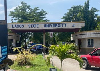 A wide view of the main gate of Lagos State University (LASU)