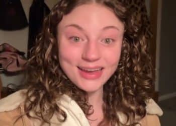 Portrait of Livie Rose Henderson, TikToker known as irlmonsterhighdoll, in a video screenshot.