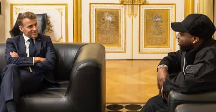 Davido Meets French President Emmanuel Macron, Reveals Purpose of His Meeting