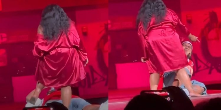 Bambi dancing on stage with Druski during viral concert moment