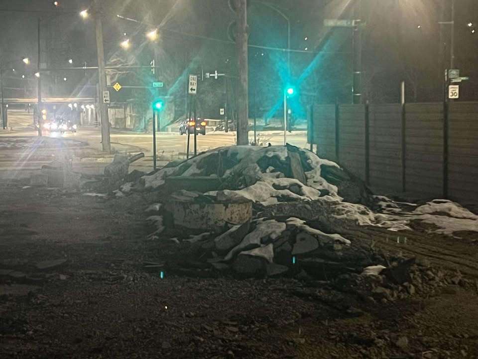 Vacant lot at 9336 South Chicago Avenue where Leo Gladney was found hidden in snow.