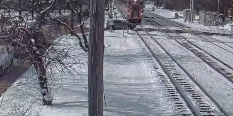 Metra Train Hits Car in Hinsdale: Video Captures Close Call