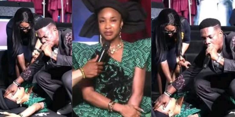 Tonto Dikeh Testifies of Deliverance From 27-Year Smoking Addiction and Masturbation as Pastor Jerry Lays Hands on Her [VIDEO]