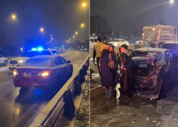 10-Car Crash Shuts Down Southbound DuSable Lake Shore Drive in Hyde Park