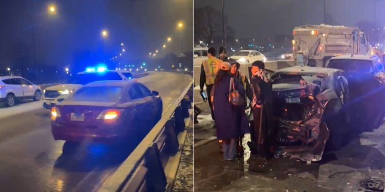 10-Car Crash Shuts Down Southbound DuSable Lake Shore Drive in Hyde Park